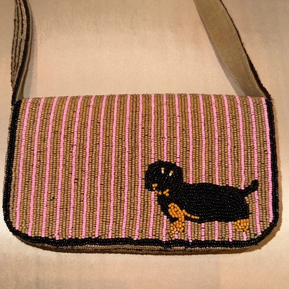 Anthropologie Beaded Dachshund purse - Picture 2 of 4